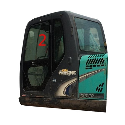 SK230-6 SK-6 SK-8 Penggantian Jendela Pintu Excavator Kiri Posisi Sisi Lurus No.2 Kaca Depan