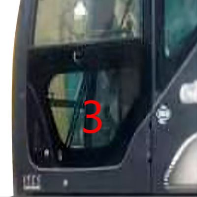 SK-6 SK-8 SK230-6 SK50 KOBELCO Kaca Excavator Pintu Kiri Posisi Bawah NO.3 Hijau