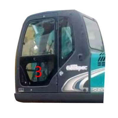 SK-6 SK-8 SK230-6 SK50 KOBELCO Kaca Excavator Pintu Kiri Posisi Bawah NO.3 Hijau