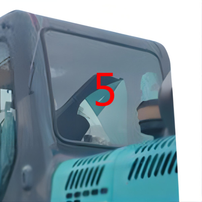 SK-6 SK-8 SK230-6 KOBELCO Kaca Excavator Pintu Kiri Posisi Sisi Belakang NO.5 Kaca Tempered Kaca Depan