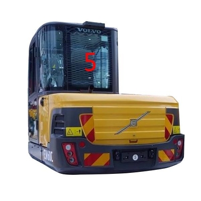 Green EW60C VOLVO Excavator Kaca Penggantian Sisi Belakang NO.5 FCC