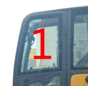 EC60 VOLVO Kaca Depan Kaca Posisi Sisi Kiri NO.1 Tahan Bending