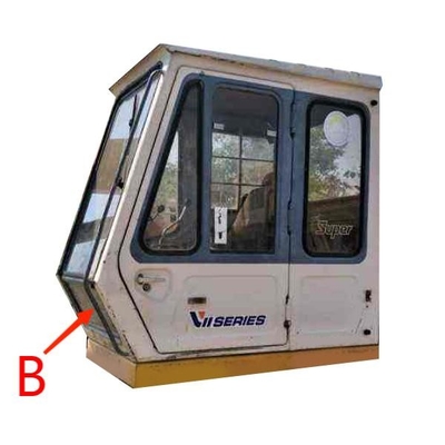 755mm 310mm Excavator Kaca Depan Penggantian Kaca Depan Bawah Tempered