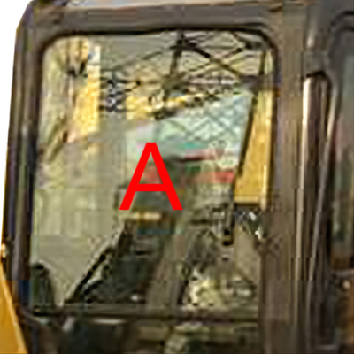 PC55MR PC55 5MM Excavator Tebal KOMATSU Cab Glass Kaca Depan Kaca Depan Tempered