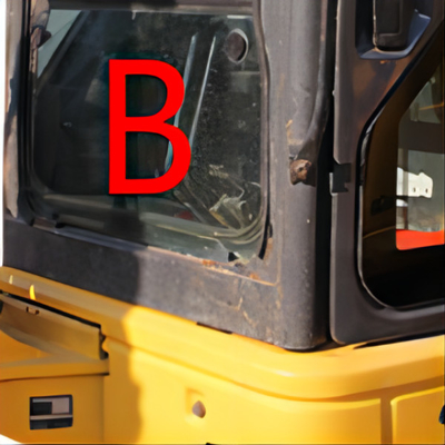 PC55MR Depan Bawah Kaca Excavator Komatsu Pengganti Kaca Tempered 5MM