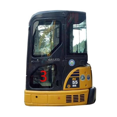 OEM KOMATSU PC55MR Kabin Kaca Pintu Kiri Posisi Bawah Penggantian Jendela Penggali NO.3