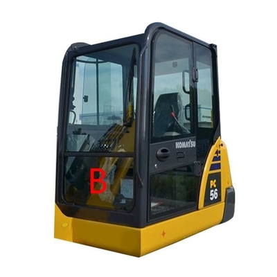PC56-7 PC56 Depan Bawah Komatsu Excavator Kaca Pengganti Posisi Tempered.B Glass