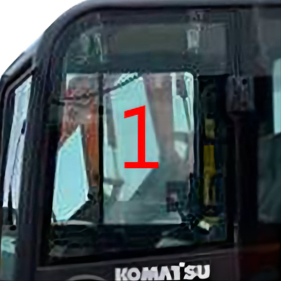 PC56-7 PC56 KOMATSU Cab Kaca Posisi Sisi Kiri NO.1 Kaca Besar Tebal 5mm