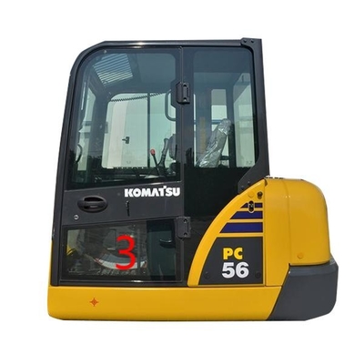 OEM KOMATSU PC6-7 PC56 Kabin Kaca Pintu Kiri Posisi Bawah Penggantian Jendela NO.3