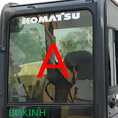 PC70-8 PC60-8 KOMATSU Cab Kaca Kaca Depan Kaca Tempered