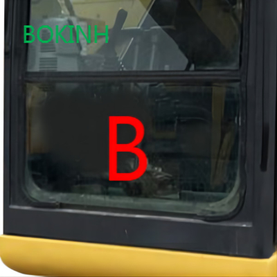 PC70-8 Depan Bawah Kaca Excavator Komatsu Pengganti Posisi Tempered Kaca B