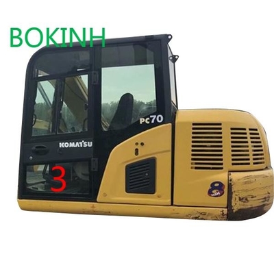 PC70-8 KOMATSU Cab Kaca OEM Pintu Kiri Posisi Bawah NO.3 Penggantian Jendela Penggali