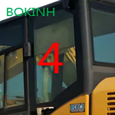 PC60-8 PC70-8 KOMATSU Kaca Kabin Belakang Sisi Kiri Posisi NO.4 Tahan Suhu