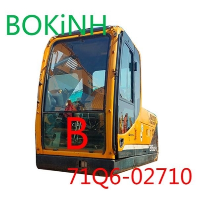 71Q6-02710 HYUNDAI Excavator Cab Kaca Tempered Depan Bawah Posisi B Kaca Depan